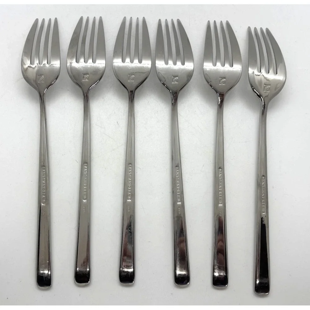 6 Quantum or Sant' Andrea Andorra Table Dinner Forks 18/10 Stainless